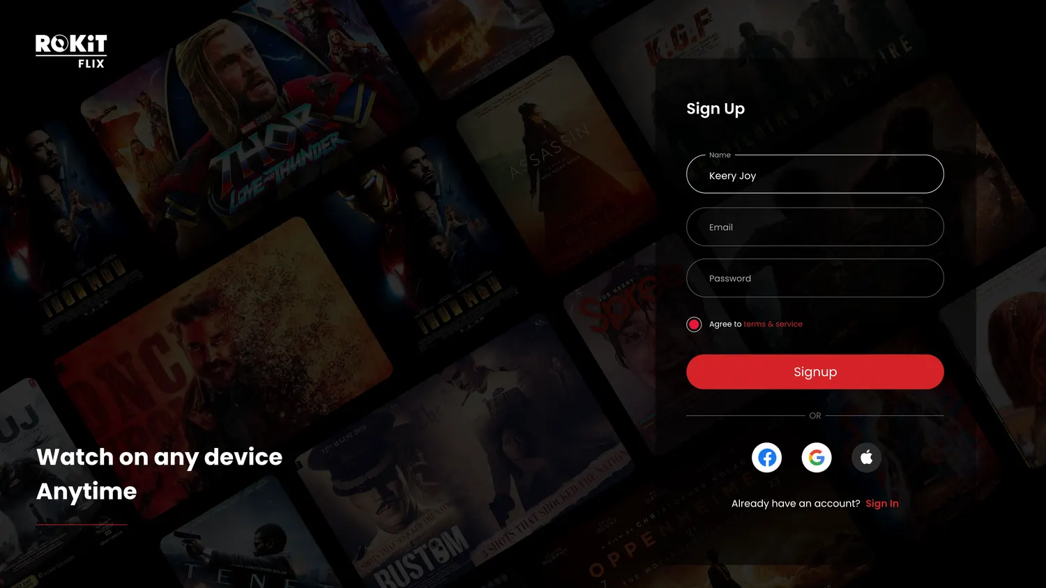 ROKiT Flix web — screen 32.