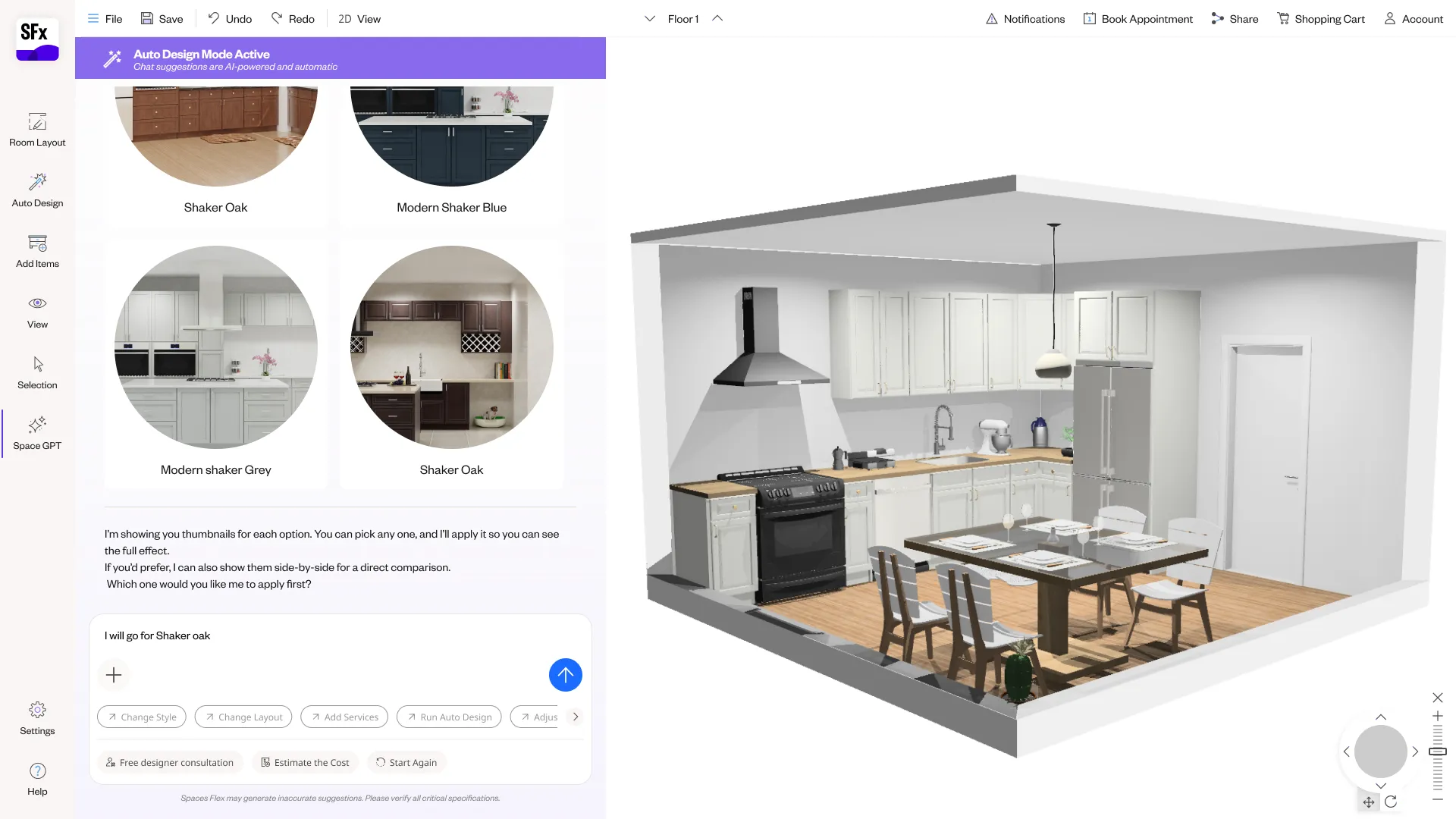 Spaces Flex NLP planner — screen 11.