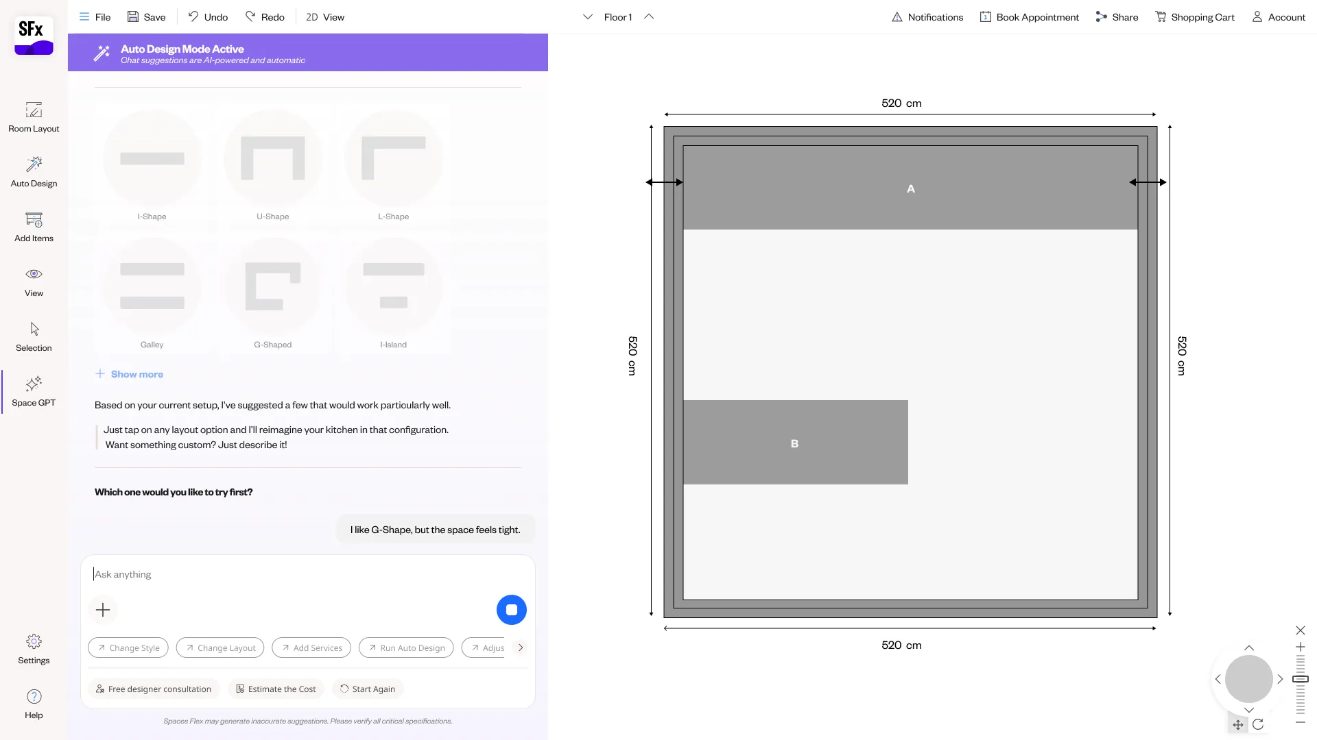 Spaces Flex NLP planner — screen 20.