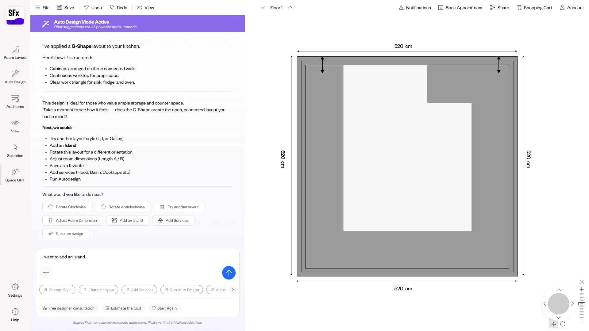 Spaces Flex NLP planner — screen 24.