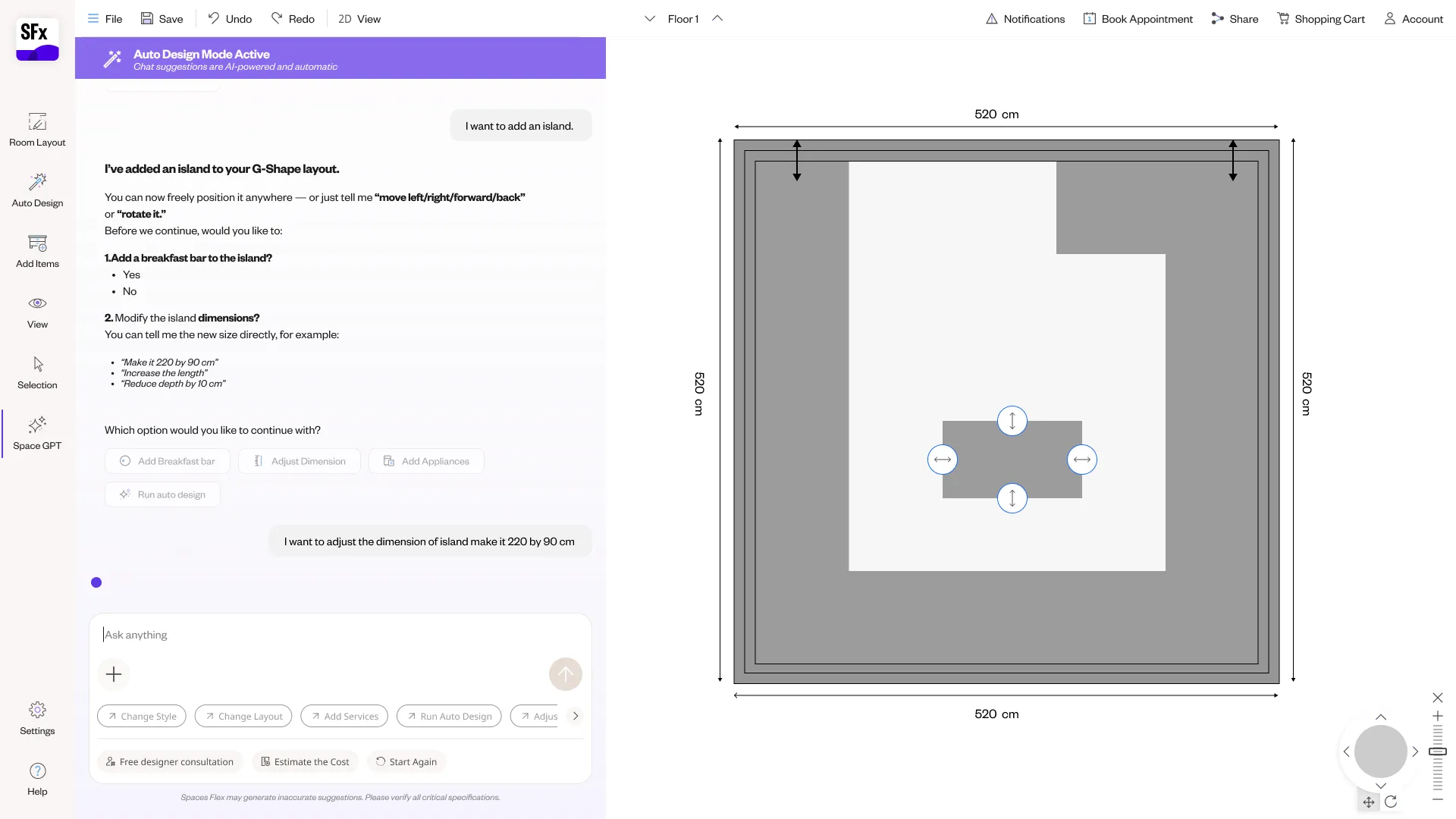 Spaces Flex NLP planner — screen 28.
