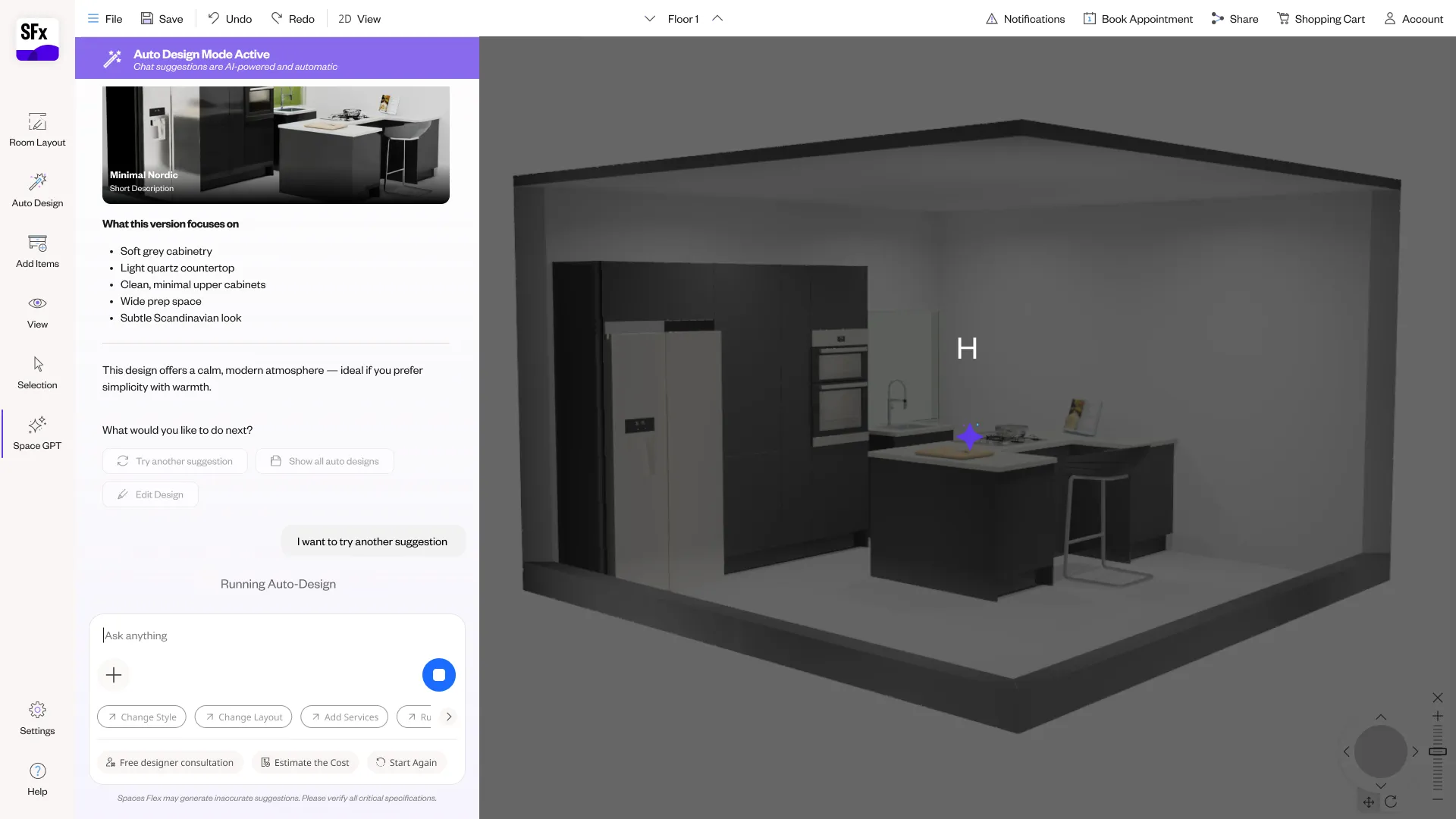 Spaces Flex NLP planner — screen 44.