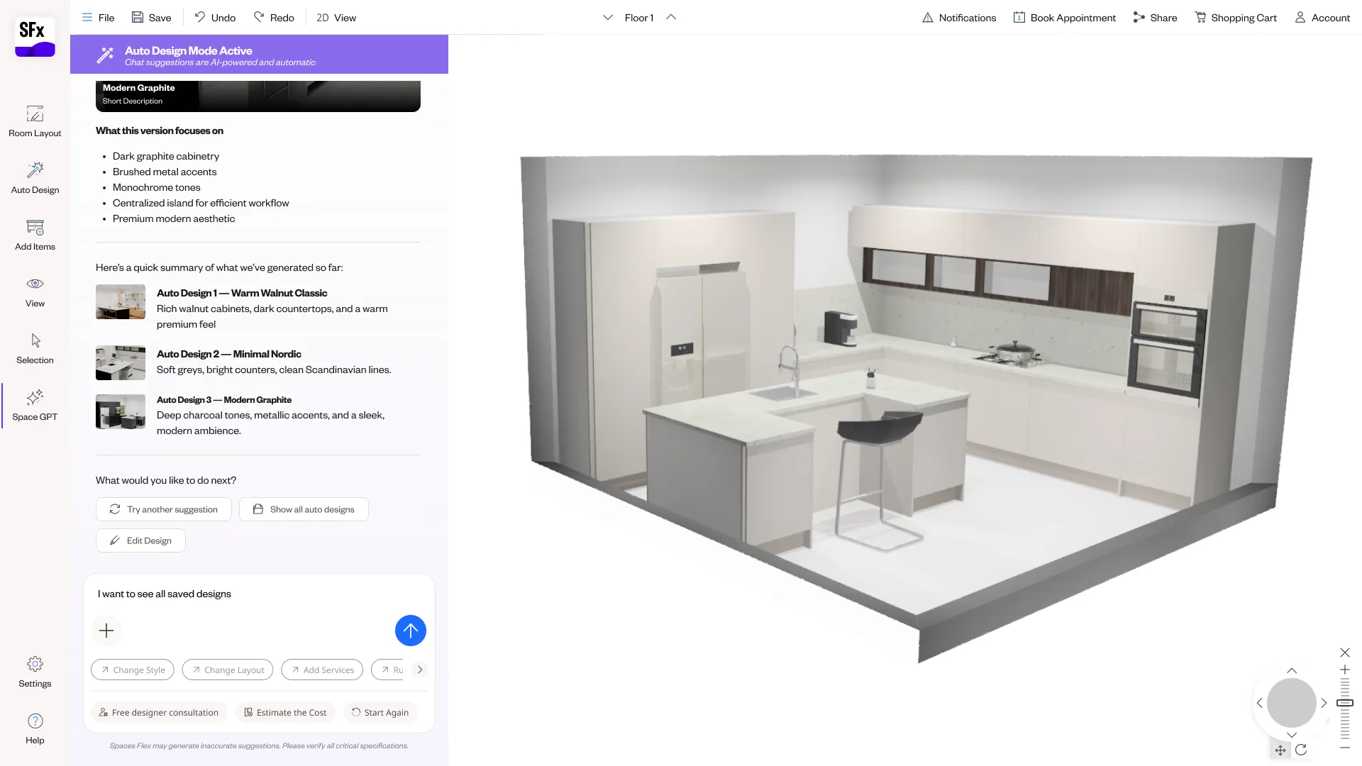 Spaces Flex NLP planner — screen 50.