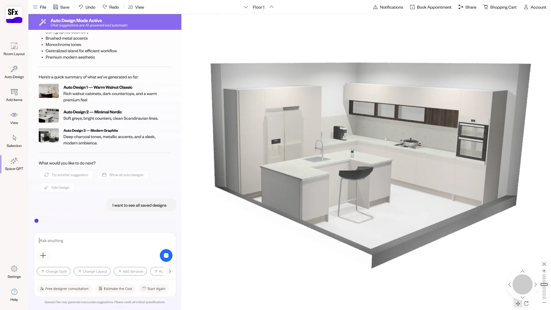 Spaces Flex NLP planner — screen 52.