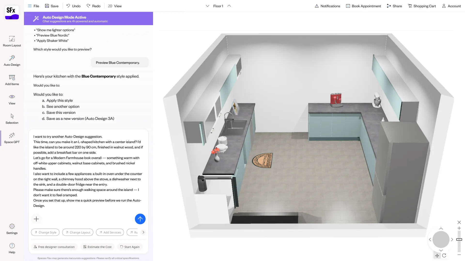 Spaces Flex NLP planner — screen 75.