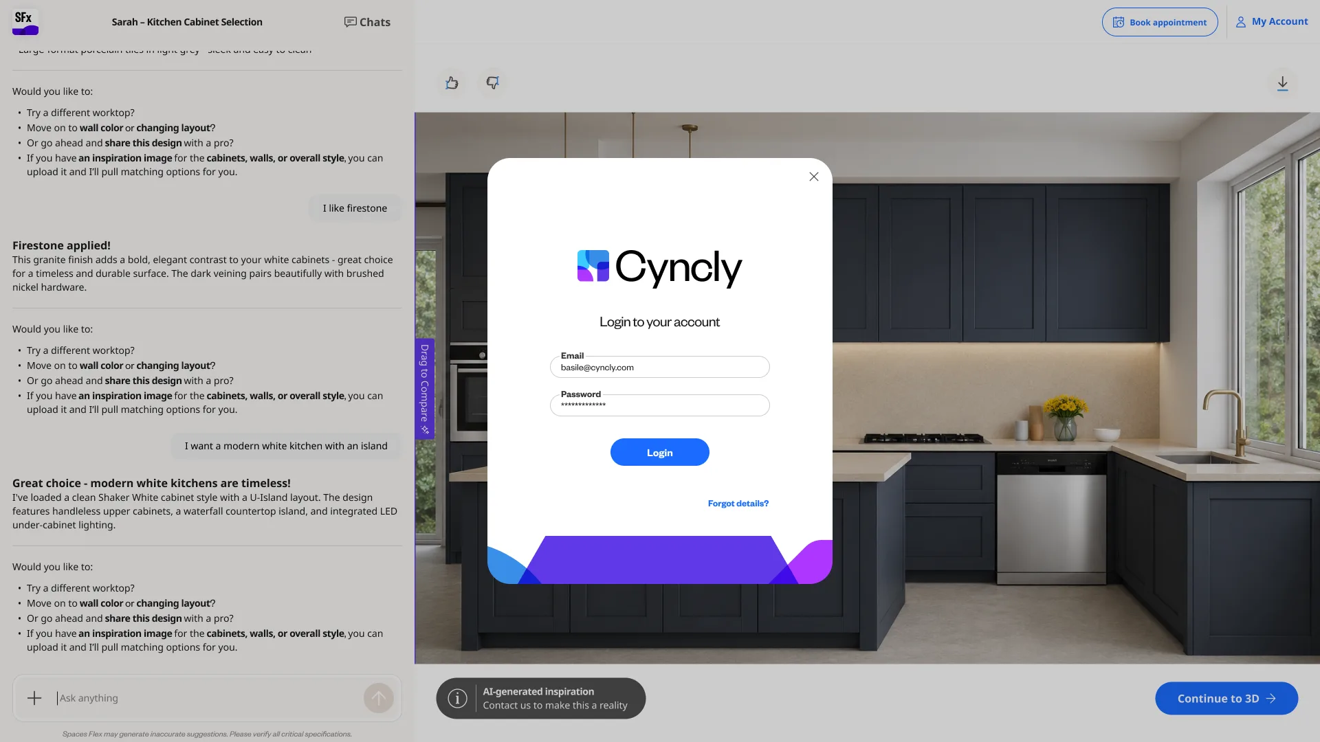 Create-account modal.