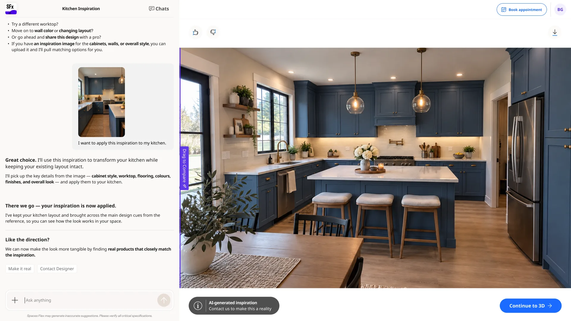 Inspiration look applied to the kitchen.