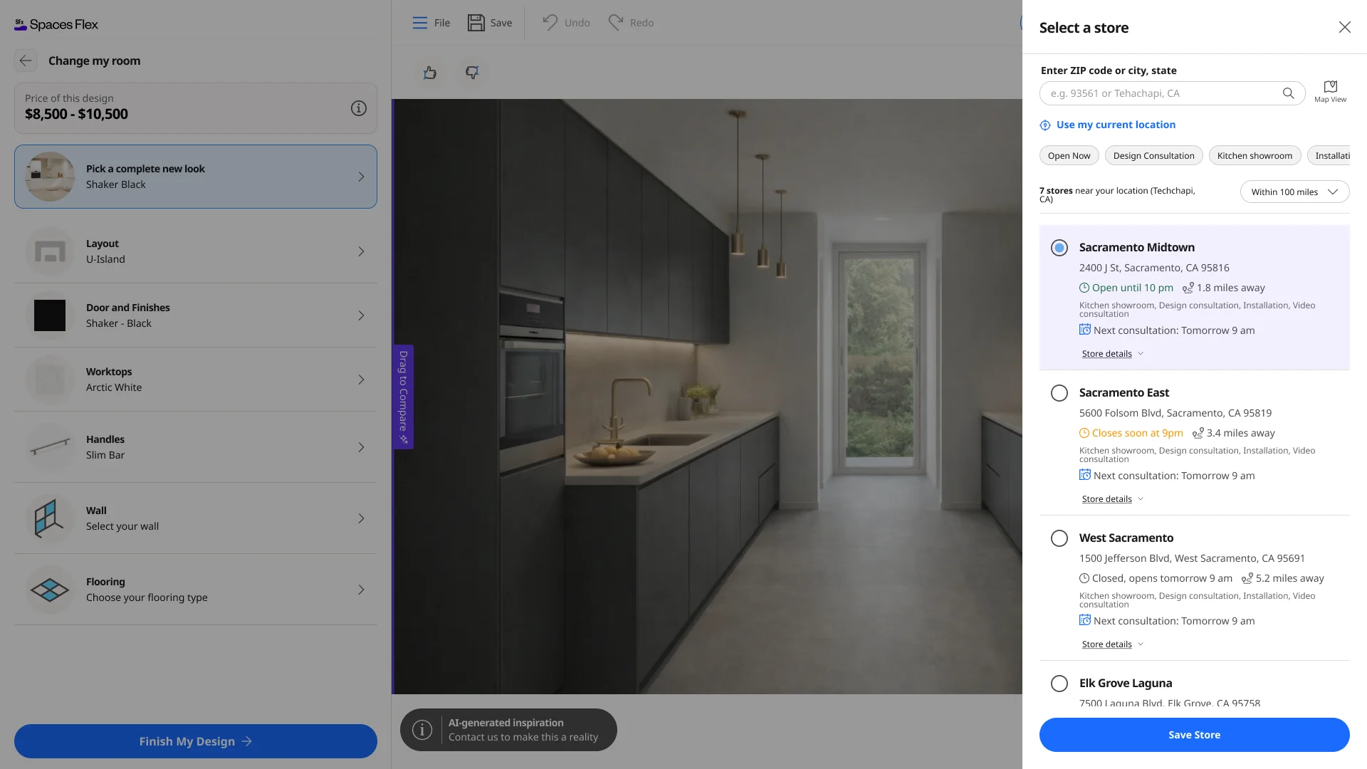 Store Selector desktop — screen 8.