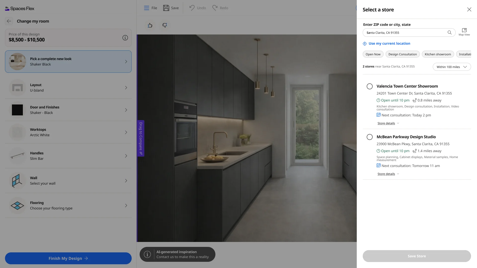 Store Selector desktop — screen 12.
